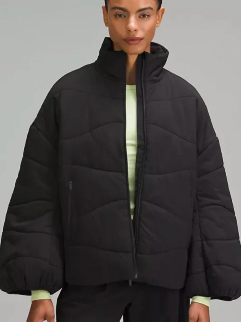 lululemon Women's Wave-Quilt Insulated Jacket Black Puffer Size 6